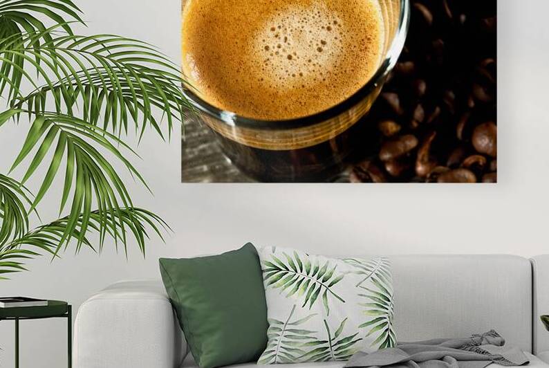 espresso and coffee grain by Gualtiero Boffi