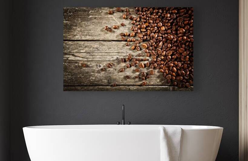 espresso and coffee grain by Gualtiero Boffi