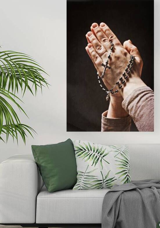 hands and rosary by Gualtiero Boffi