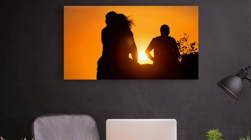 people at sunset Reproduction
