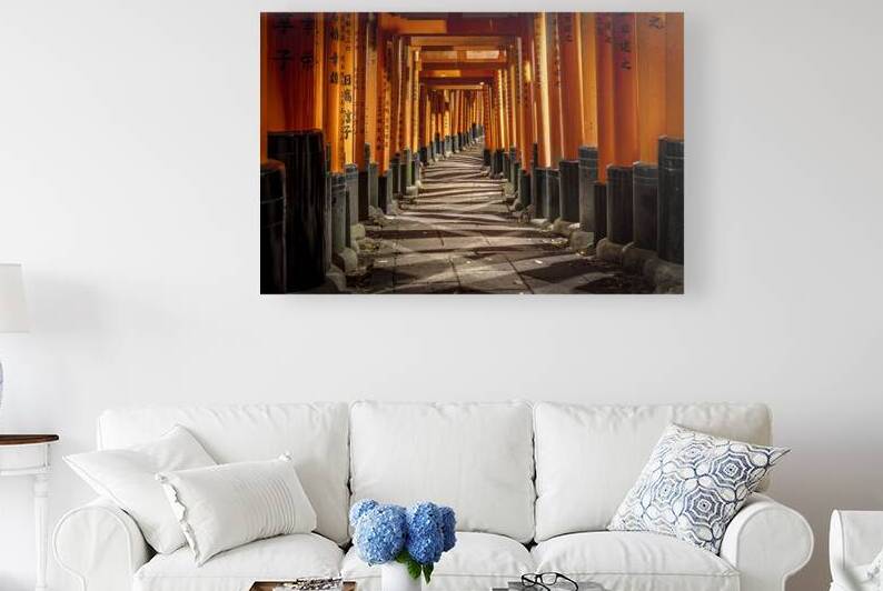 Serene pathway through torii gates by Gualtiero Boffi