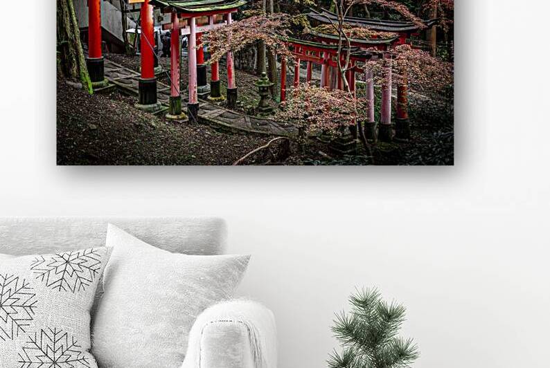 japanese shrine path in autumn by Gualtiero Boffi