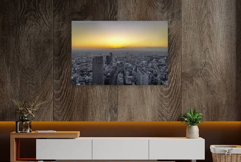 Tokyo city view at sunset by Gualtiero Boffi