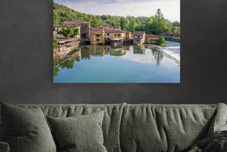 Borghetto sul mincio showing restaurants and waterfalls  by Gualtiero Boffi