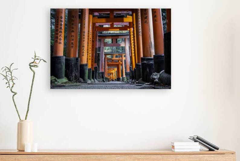 Walking through the famed orange gates of fushimi inari shrine i by Gualtiero Boffi