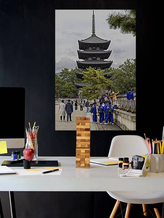 famous wooden five storied pagoda of tō ji by Gualtiero Boffi
