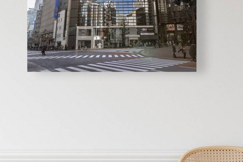 Sunlight reflecting on modern glass building in shinjuku tokyo by Gualtiero Boffi
