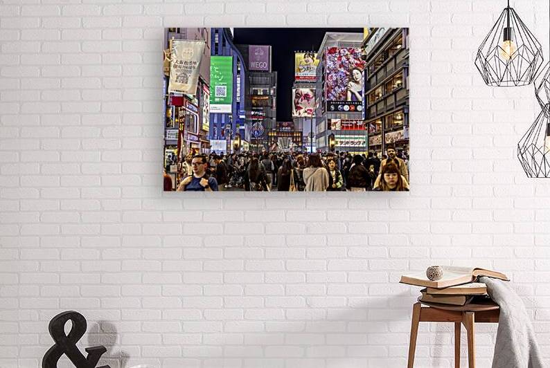 Tourists and locals walking in shinsaibashi osaka by Gualtiero Boffi