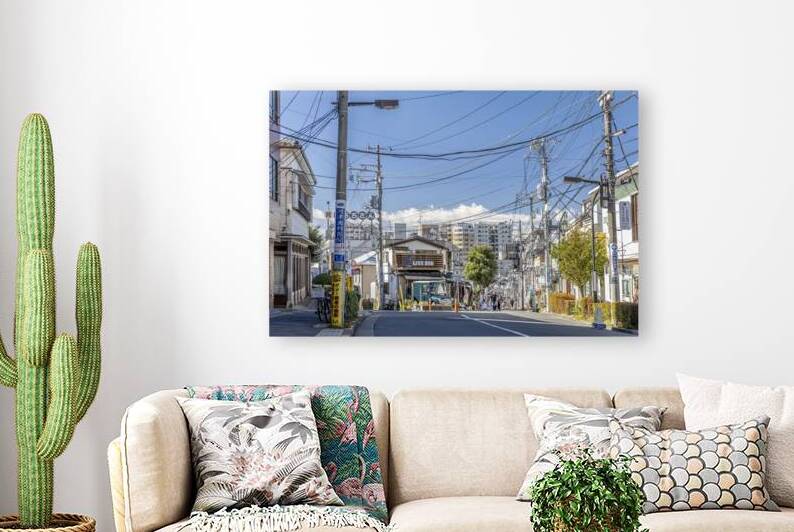 yanaka typical japanese residential street  by Gualtiero Boffi