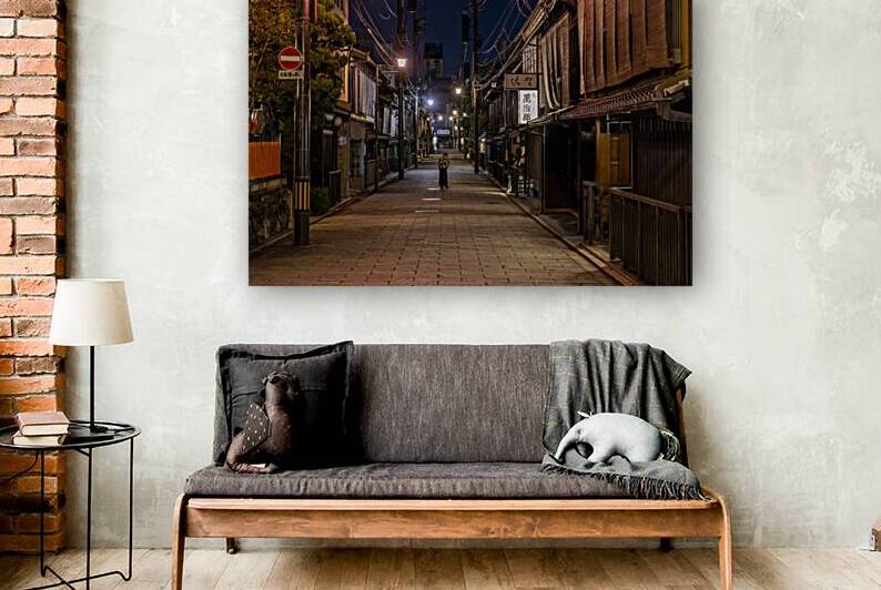 eserted street in gion at night by Gualtiero Boffi