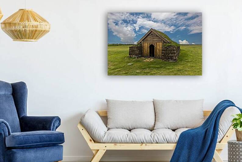 Reconstructed viking longhouse  by Gualtiero Boffi