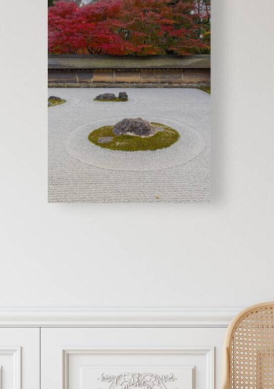 Ryonanji temple stone rock garden in Kyoto by Gualtiero Boffi