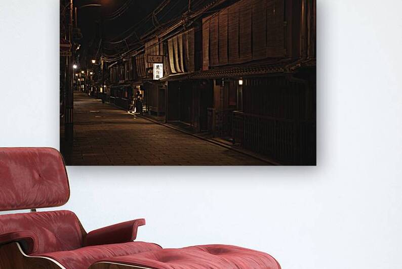 traditional japanese restaurants at night in kyoto by Gualtiero Boffi