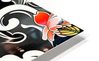 Traditional japanese koi fish with floral patterns HD Metal print