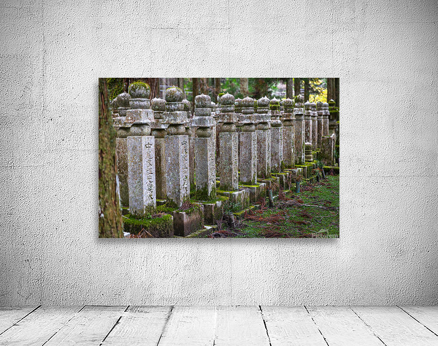 stone memorial stones inside the Okunoin background Wall Preview