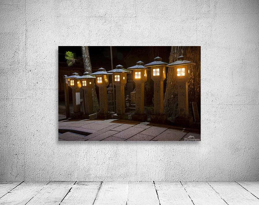 stone lanterns inside the Okunoin  cemetery Wall Preview