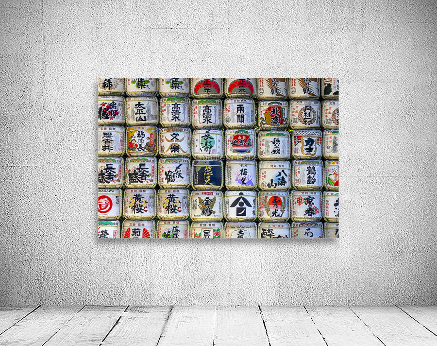 sake barrels at the Meiji-Jingu temple  Wall Preview