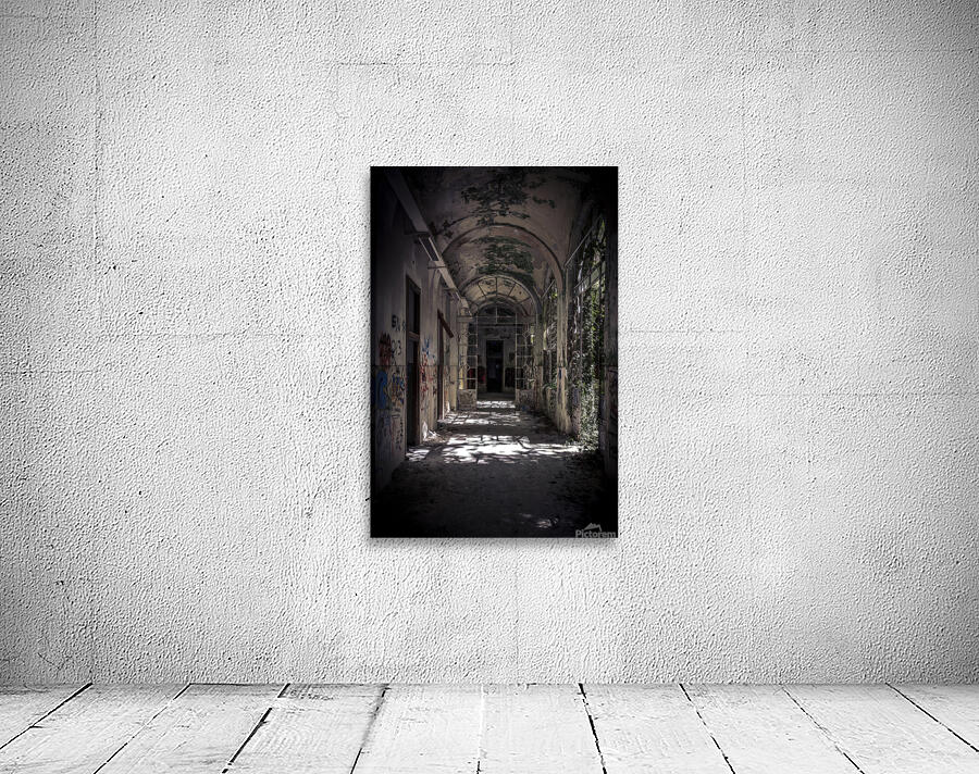 inside a decaying vandalised  structure Wall Preview