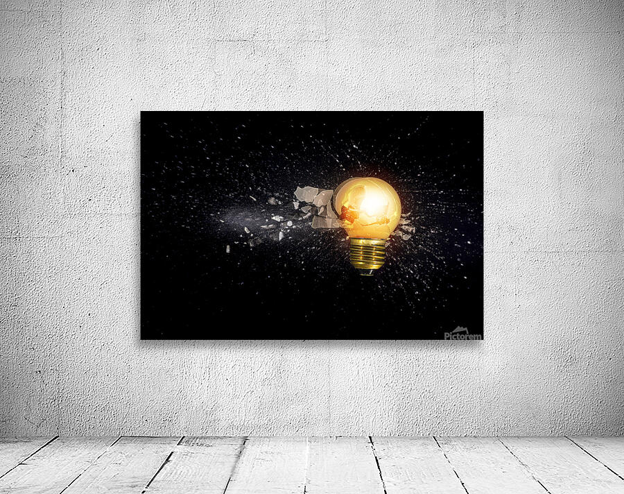 small light bulb exploding Wall Preview