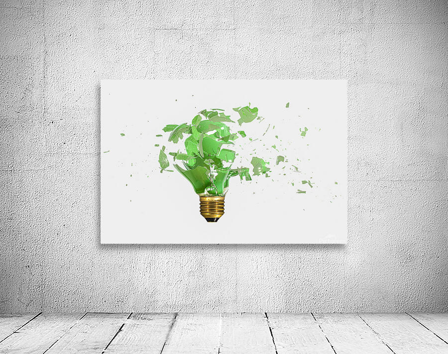 broken green bulb  Wall Preview