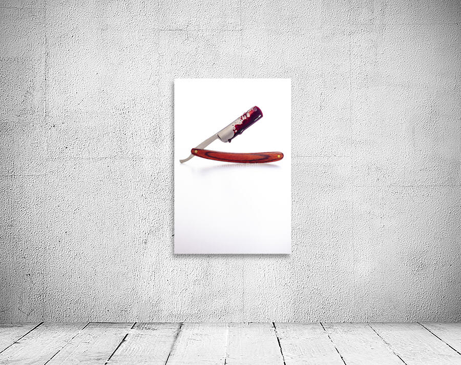 Bloodied Razor traditional bloody razor by Gualtiero Boffi Wall Art