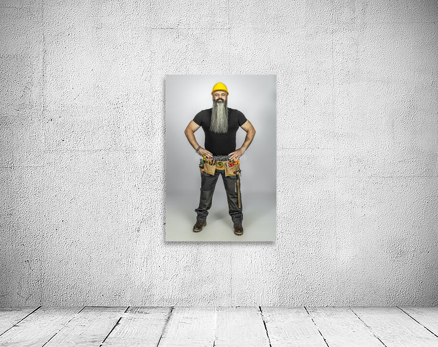 worker with hands on hips Wall Preview
