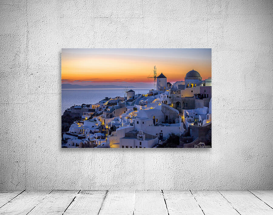 oia at sunset Wall Preview