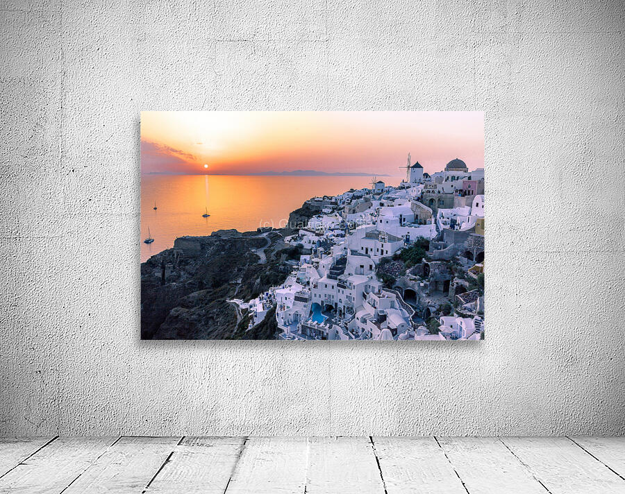 oia at sunset Wall Preview