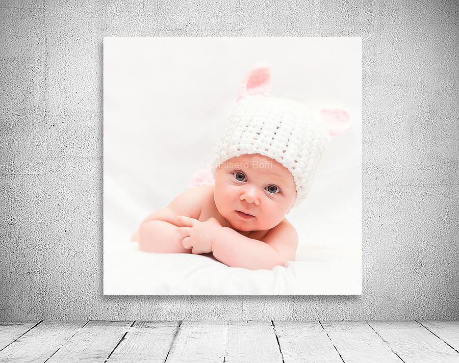 cute newborn portrait Wall Preview