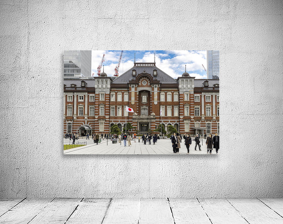 Tourists walking in front of tokyo station marunouchi  Wall Preview
