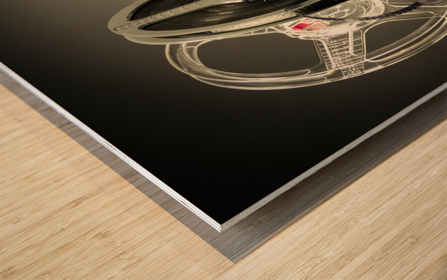 vintage reels of super eight film  Wood print