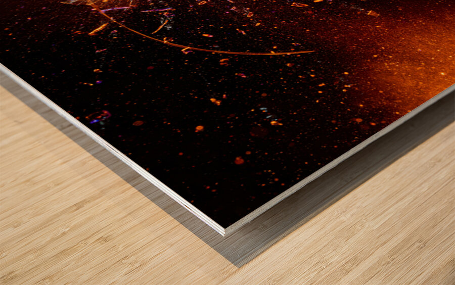 bulb breaks and creates many fragments  Wood print