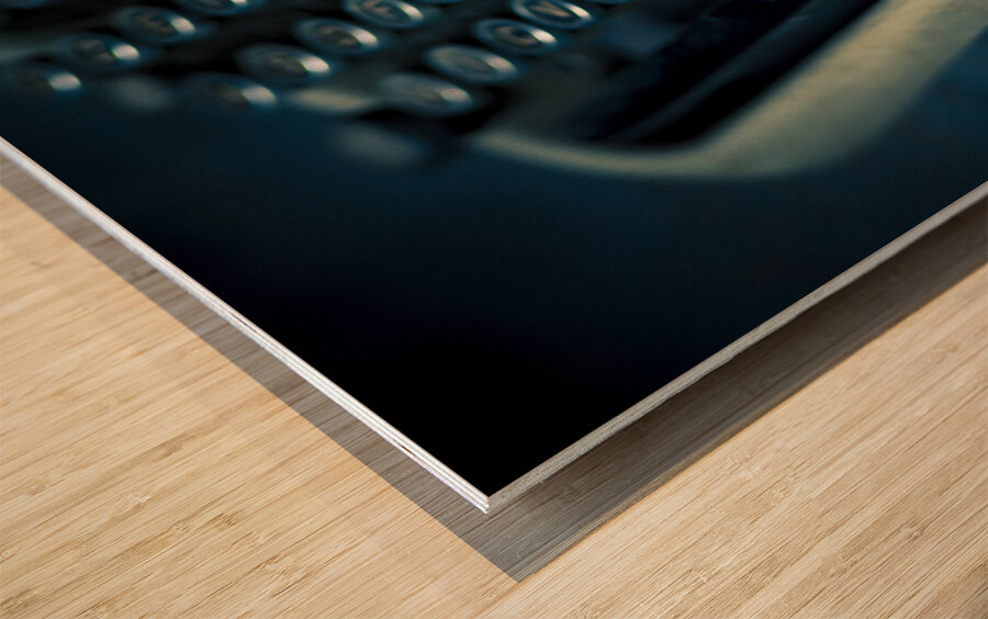 old typewriter background  Wood print