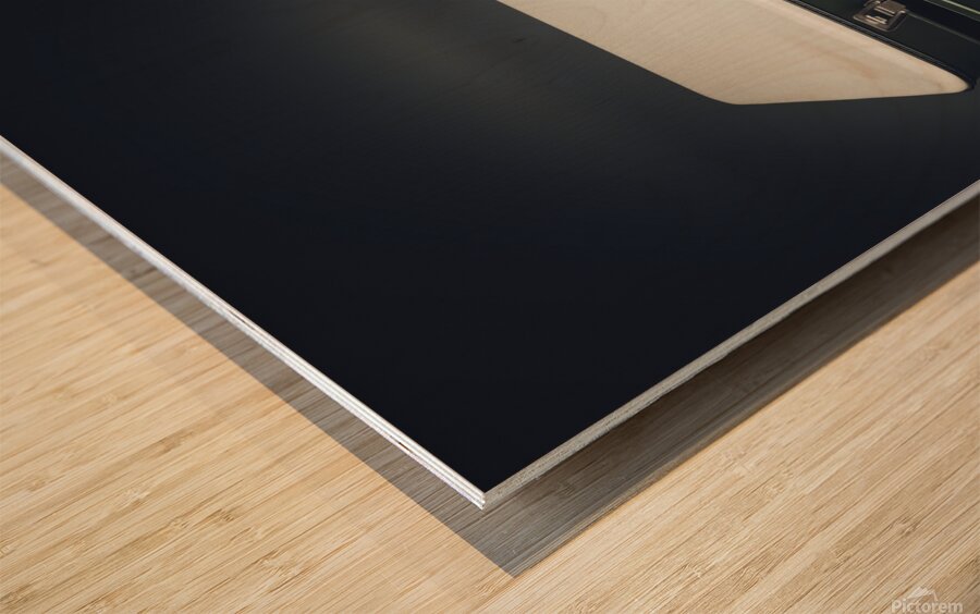 arm sticks out of an suitcase Wood print