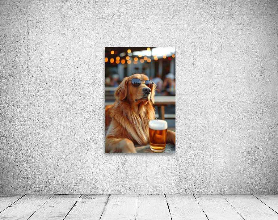 Beer Dog at the Beach 2 Wall Preview
