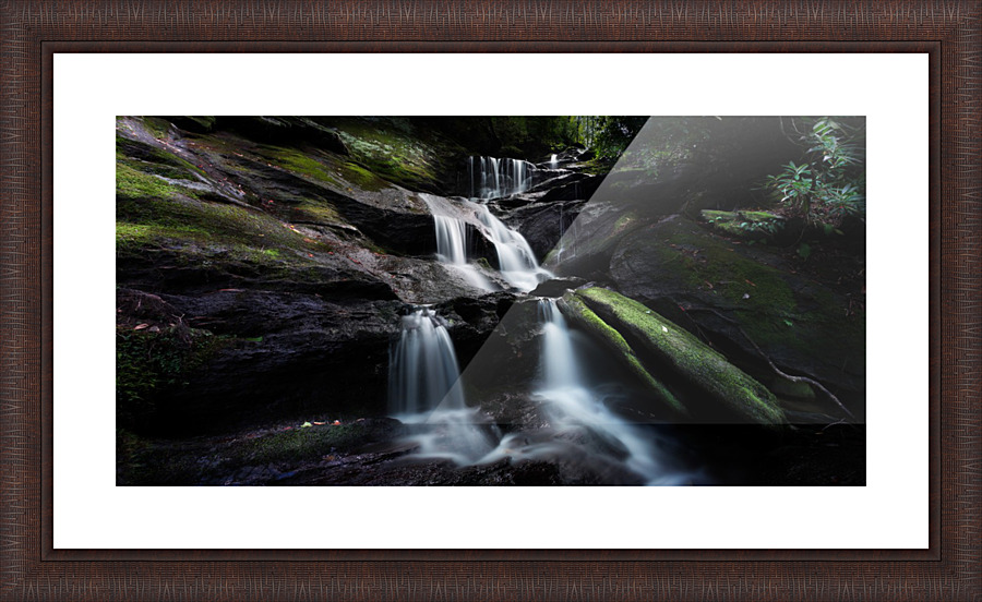 Roaring Fork Falls Panoramic Picture Frame print