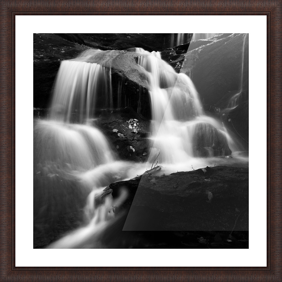 Roaring Fork Falls BW I Picture Frame print
