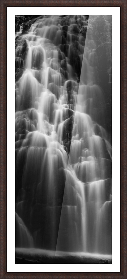 Backlit Crabtree Falls Picture Frame print