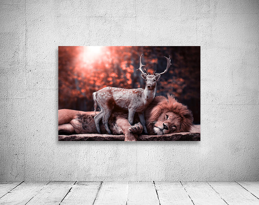 lion and deer Wall Preview