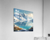 0 Snowy mountains clear sea clear sky beautiful Acrylic Print