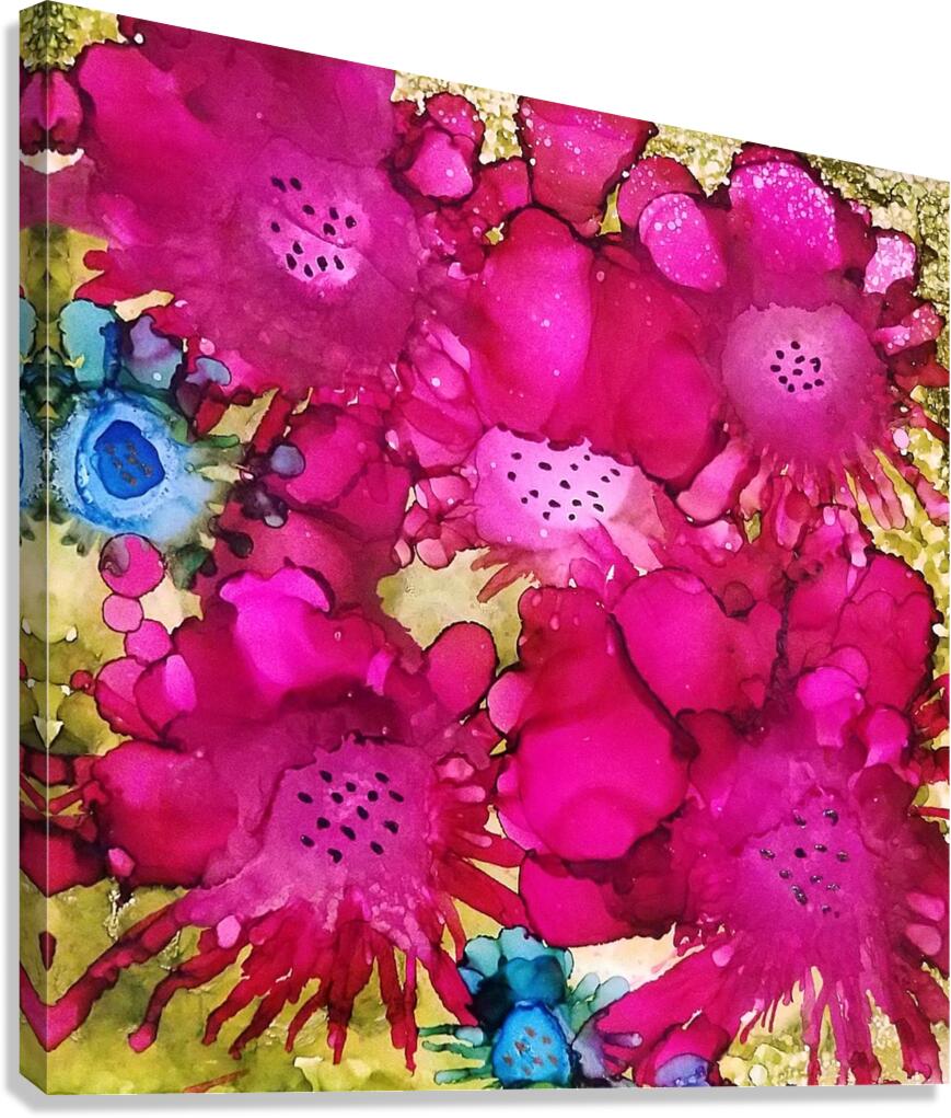 Pink Floral Explosion Canvas Print