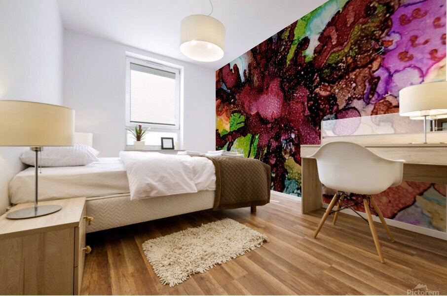Cardinal Petunia Mural print