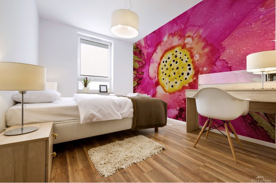 Tickled Pink Tulip Mural print