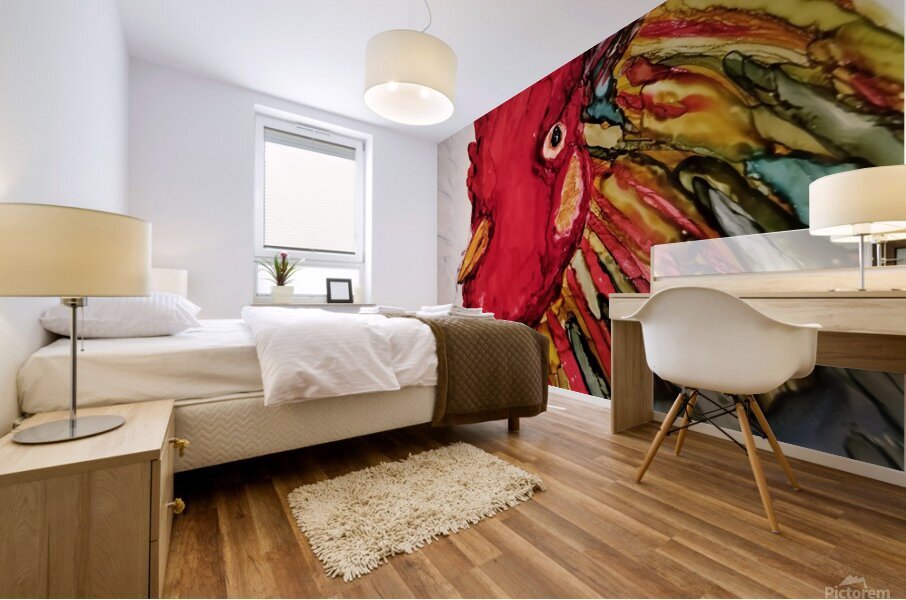 Red Mural print