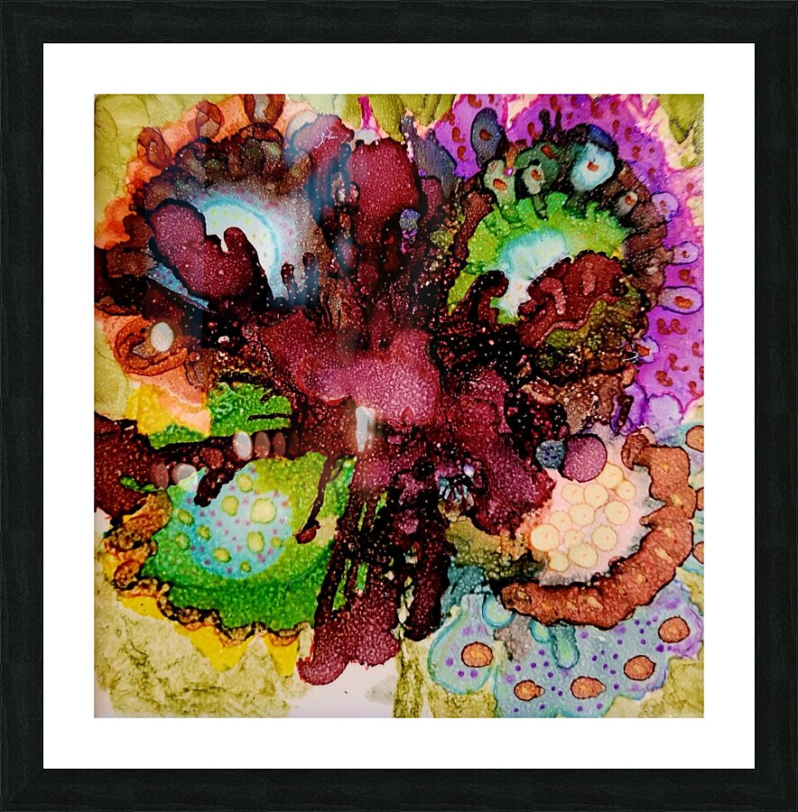 Cardinal Petunia Picture Frame print