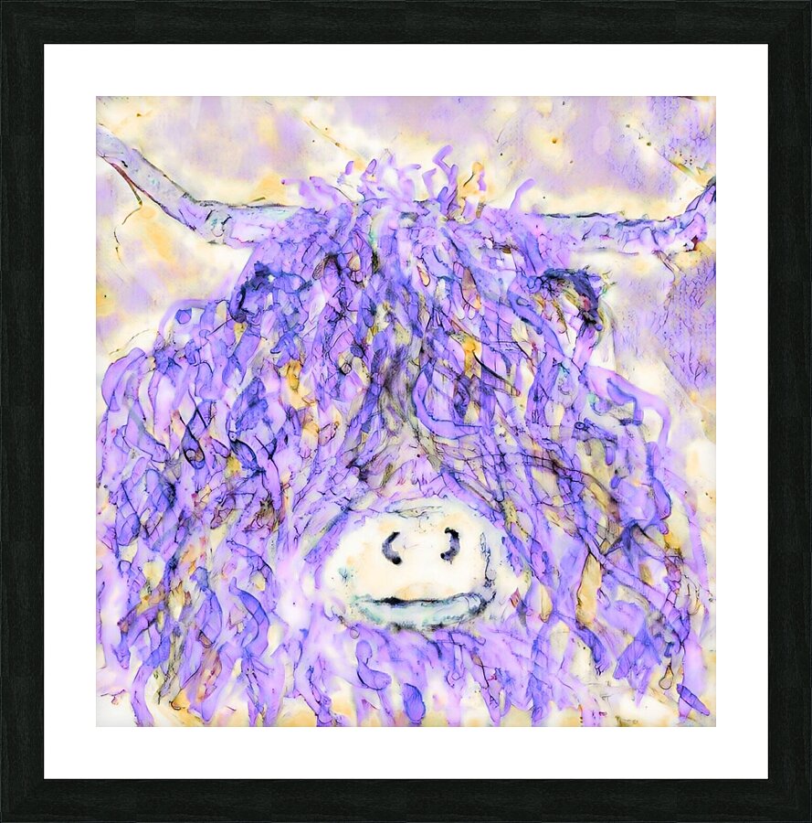 Clem in Purple Picture Frame print