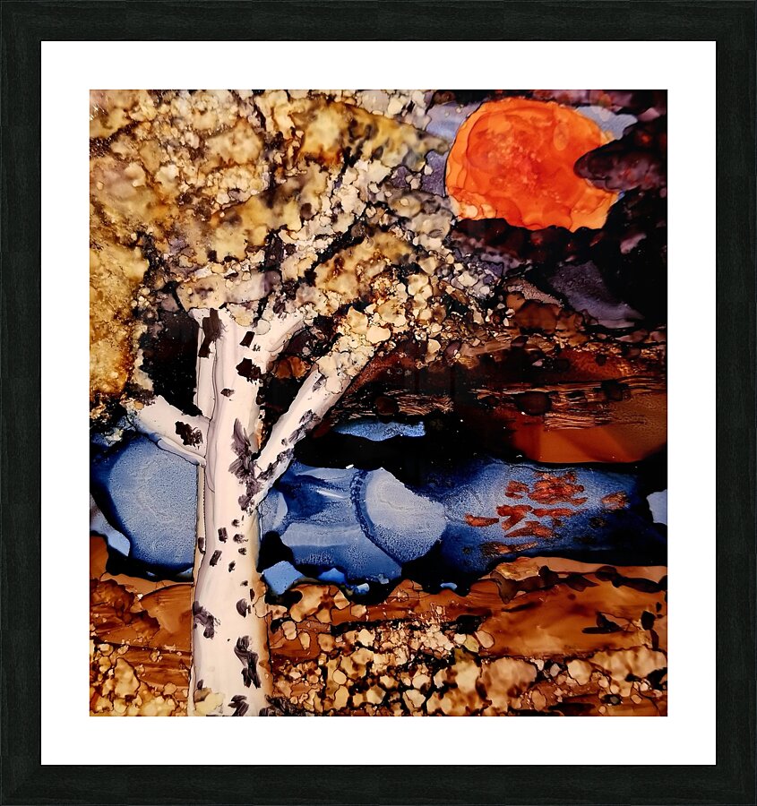 Autumn Birch Picture Frame print
