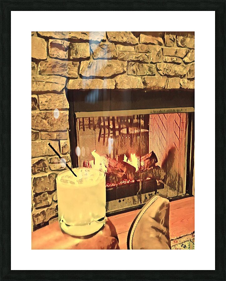 By the Fire Picture Frame print