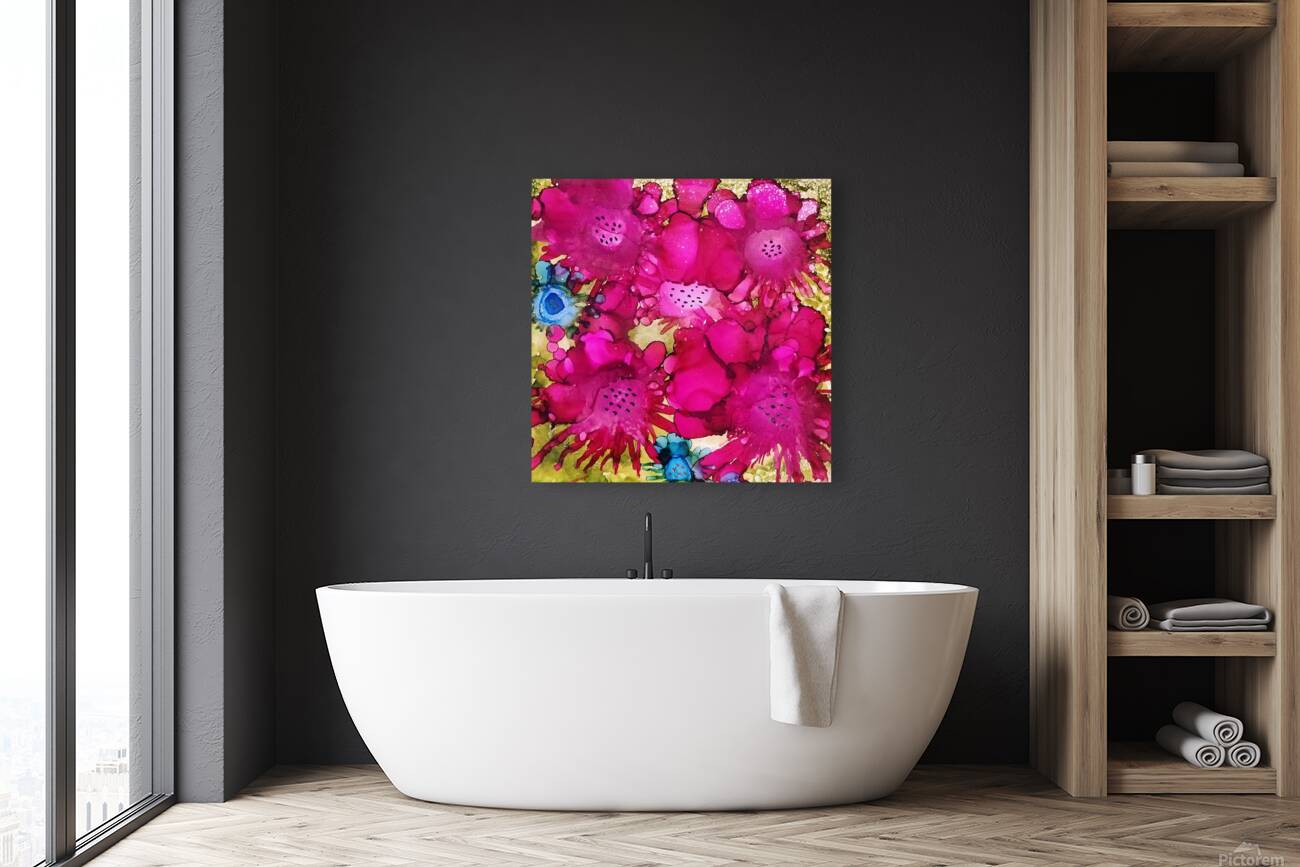 Pink Floral Explosion Reproduction