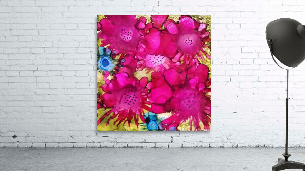 Pink Floral Explosion Wall Preview
